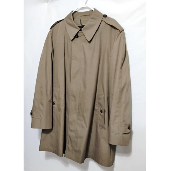 Mens 42S London Fog All Weather Short Trench Coat Tan NEW VTG - Picture 1 of 8